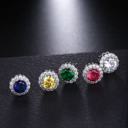 CZ Stone Earrings Hypoallergenic Jewelery for Women Simple Flower Shaped Design Studs Earings Bijoux Accessories Gift