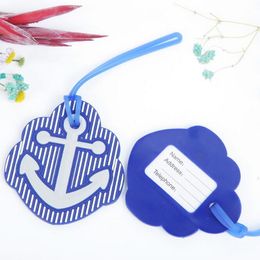 50PCS Travel Theme Party Supplies Rubber Anchor Luggage Tag Beach Themed Wedding & Bridal Shower Favors Baggage Tags