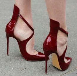 2018 моды Женщины Насосы 12см Туфли на высоких каблуках Спринг Бесплатная доставка прополка обувь лакированные ботинки женщин