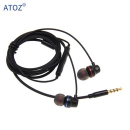 Metal Black Colour 3.5mm In Ear Sport Micro Earphones for Mobile Phone Earphone with Mic