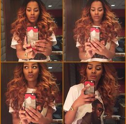 Ombre Hair 3 Bundles With 4x4 Lace Closure Body Wave 4/30 ombre Brazilian Human Hair Weave Bundles With Closure Cheap Wholesale Price