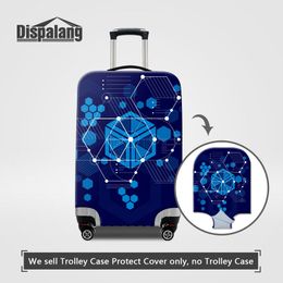 Unique Geometric Patterns Suitcase Trolley Case Luggage Protective Cover Women Portable Travel Accessories S/M/L/XL 4 Sizes Dust Rain Covers