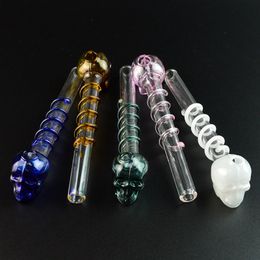 Pyrex Glass Oil Burner Pipes Glass Pipes Multicolors Glass Smoking Pipe Colorful Mini Tobacco Pipe 5 Inch 5 colors SW28