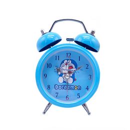 1 pcs Cartoon student mute ringing alarm clock with warm night light for students kids home