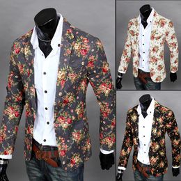 Men's Blazers Men Clothing Mens Blazer print Jacket Stylish Fancy floral Males Suits Blazers with high quality1263U