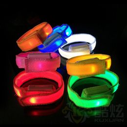 New Fashion Event Party Concerts Bars Decoration LED Bracelets Flashing Wristband Glowing Bicycle Running Gear LX3531