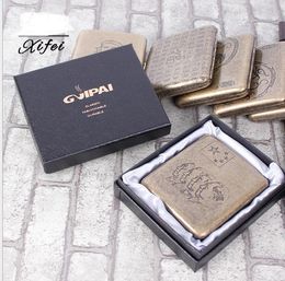 The New Hot Pure Bronze Flore 16 Piece Metal Cigarette Flip Gift Box Carved Yanju Dust