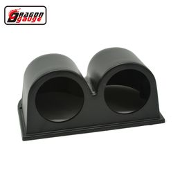 Dragon gauge 52mm Auto Car motorcycle Racing Refit gauge pods black double holes Holder volt gauge Metre pods