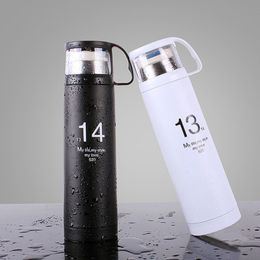 Stainless Steel Mug Men And Women Outdoor Water Bottles Portable Cup My Life Style Love Black White 15 84co ff