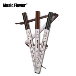 Music Flower Liquid Eyebrow Pen Music Flower Eyebrow Enhancer 3 Colours Double Head Eyebrow Enhancer Waterproof DHLfreeshipping