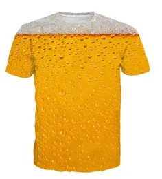 New Fashion 3D T-shirt Casual Beer Summer Style Men and Women Tops Short Sleeve Creative Printed Tees ZC09