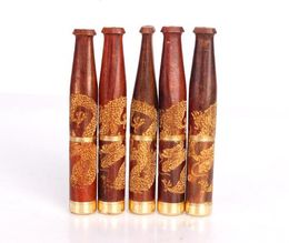 Red Acid Carved Dragon Mouth Cigarette Holder 13mm Red Sour Cigarette Holder Disposable Philtre Smoking