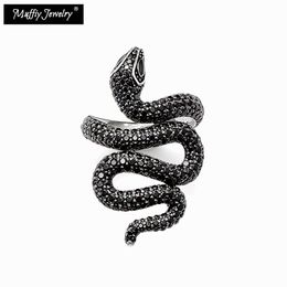 Black Snake Pave rings Style Glam Fashion Good Jewelry For Women Gift In 925 Sterling Silver Super Deals