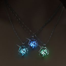 Halloween Gift Luminous Unicorn Pendants Necklace Children Women Jewelry Hollow Necklace