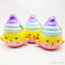 Simulation PU Squishy Jumbo Cartoon Kawaii Slow Rising Squishies Dazzle Colour Pag Doll Toy Top Quality 15 64bq BB