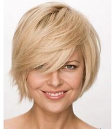 Vogue Fluffy Straight Synthetic Light Blonde Charming Short Capless Wig Hair