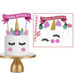 5pcs Rainbow Stereo Boîte à crayons en résine pour gâteau Accessoires de gâteau