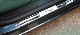 Stainless Steel Door Sill Scuff Plate Trim for Ford Fiesta sedan hatchback 2010 2011 2012 2013 2014 Car-styling