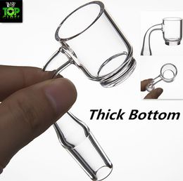 Flat Top Quartz Banger Thick Bottom Nail 10mm 14mm 18mm Terp Slurper Banger Domeless Nail Gavel Banger For Glass Bong