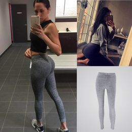 Wholesale-3 Colour Solid Push Up Yoga Pant Women High Waist Sport Leggings Slim Tights Running Gym Workout Yoga Leggings Fitness