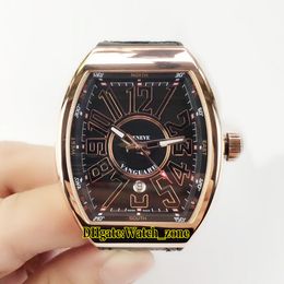 3 Color New MEN'S COLLECTION Vanguard V 45 SC DT Black Dial Automatic Mens Watch Rose Gold Case Leather/Rubber StrapHhigh Quality Watches