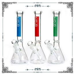 10 Inches Hot sale zob glass beaker bong ice catcher water bongs heady glass smoking pipes hookah water pipe with downstem bowl wholesales