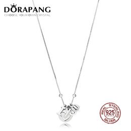 DORAPANG NEW 100% 925 Sterling Silver 2018 Valentine's New I Love You Pendant Necklace Elegant Clavicle Chain For Ladies Gift