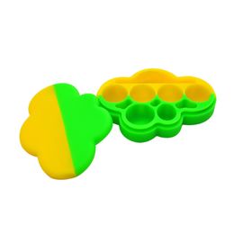 Cloud Shape Colourful Portable Nonstick 75ML Wax Containers Pill Silicone Box Jars Tool Storage Jar Oil Holder Hookah Shisha Accessories DHL