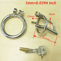 New Stainless Steel Male Chastity Belt Device Mens Bird Cage Fetish Lock #R91