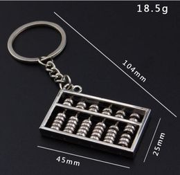 Key Rings Chinese Style Accounting Special Purpose Tool 6 Rows Abacus Keychain Ring Keyring