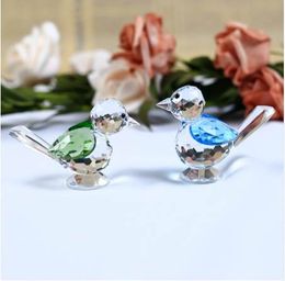 sparrow home NZ - 1 Piece Crystal Cute Bird Model Sparrow Figurine Animal Glass Paperweight DIY Ornaments Gifts Home Decoration Accessories