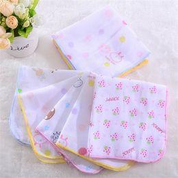 High quality fashion Newborn baby cotton printed gauze square scarf / baby feeding napkin handkerchief Burp Cloths T2I026