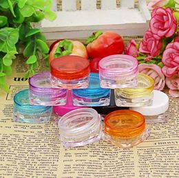 3g Square Cosmetic Cream Jar, Makeup Face Cream Lip Balm Container Bottle Cosmetic Packaging Bottle LX1224