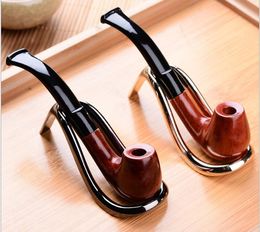 Fashionable Wooden Slender Flat Mouth Pipe Tourist Souvenir