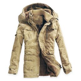 Top quente acolchoado jaqueta masculina outwear algodão parka casaco com capuz com pele quente estilo rússia homem pesado pano onsale