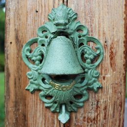 Antique Style Doorbell Cast Iron WELCOME Dinner Bell Garden Decorations Wall Mounted Metal Handbell For Store Shop Home Pub Bar Vintage Retro Craft