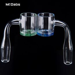 DHL Extra Thick Colorful Bottom Banger Smoking Accessories Flat Top Quartz Nail XL Domeless Nails 10mm 14mm 18mm Male Female for glass bongs