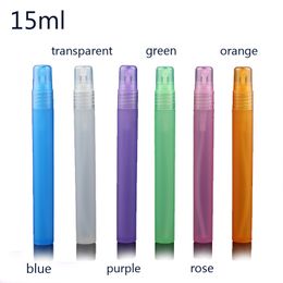 100pcs lot 15ml Travel Portable Perfume Bottle Spray Bottles Empty Cosmetic Containers Atomizer Plastic Pen