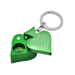 HORNET Premium Peach Heart Metal Smoking Pipe 12MM With Metal Screen Philtres Magnetic Metal Tobacco Pipe Key Chain Pocket Size