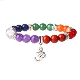 Yoga 7 Chakkra Tree of Life bracelet Natural Stone Beads strands Bracelets women mens Fashion Jewellery will and sandy