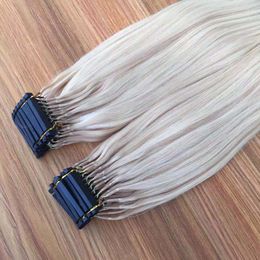 2016D Human Hair Extensions #613 #60 9A Brazilian Virgin Hair Plarinum Blonde 100Strands Can Be Styled With Iron