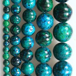 8mm wholesale 4.6.8.10.12. 14mm Chrysocolla stone Round Loose Spacer Beads 16" Pick Size