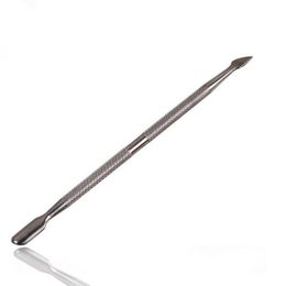 Nail File Cuticle Remover Manicure Trimmer Stainless Steel Nails Grinding Rod Manicure Pedicure Scrub Tool LX2685