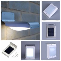 Solar Powered Wall Light Motion sensor 16 LEDs Cool White Outdoor led Lights Garden Lamp