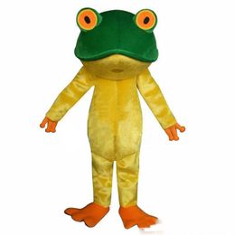2018 Hot sale Frog New Professional Green Frog Adult Mascot Costume Fancy Dress