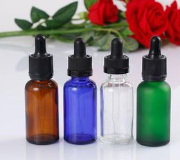 Electronic Cigarettes Liquid Oil Bottles with Theftproof Cap Glass Sharp Tube Dropper 20ML Capacity Essential Oil Perfume Bottles SN1359