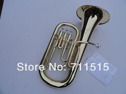 Free Shipping 3 Straight Keys Bb Bass Horn Brass French Horn Wind Instrument With Mouthpiece And Nylon Case