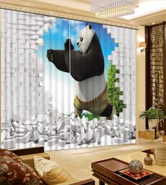 chinese blackout curtains customize window curtains for living room luxurious Elephant wall broken modern 3d curtain