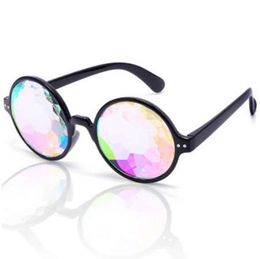 1pcs Promotion Kaleidoscope Glasses Factory Crystal Lens Kaleidoscope Sunglasses Party Glasses,Rave 3d Glasses