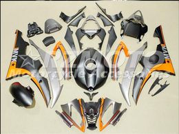 Injection Mould New Fairings For Yamaha YZF-R6 YZF600 R6 08 15 R6 2008-2015 ABS Plastic Bodywork Motorcycle Fairing Kit Silver Orange d12